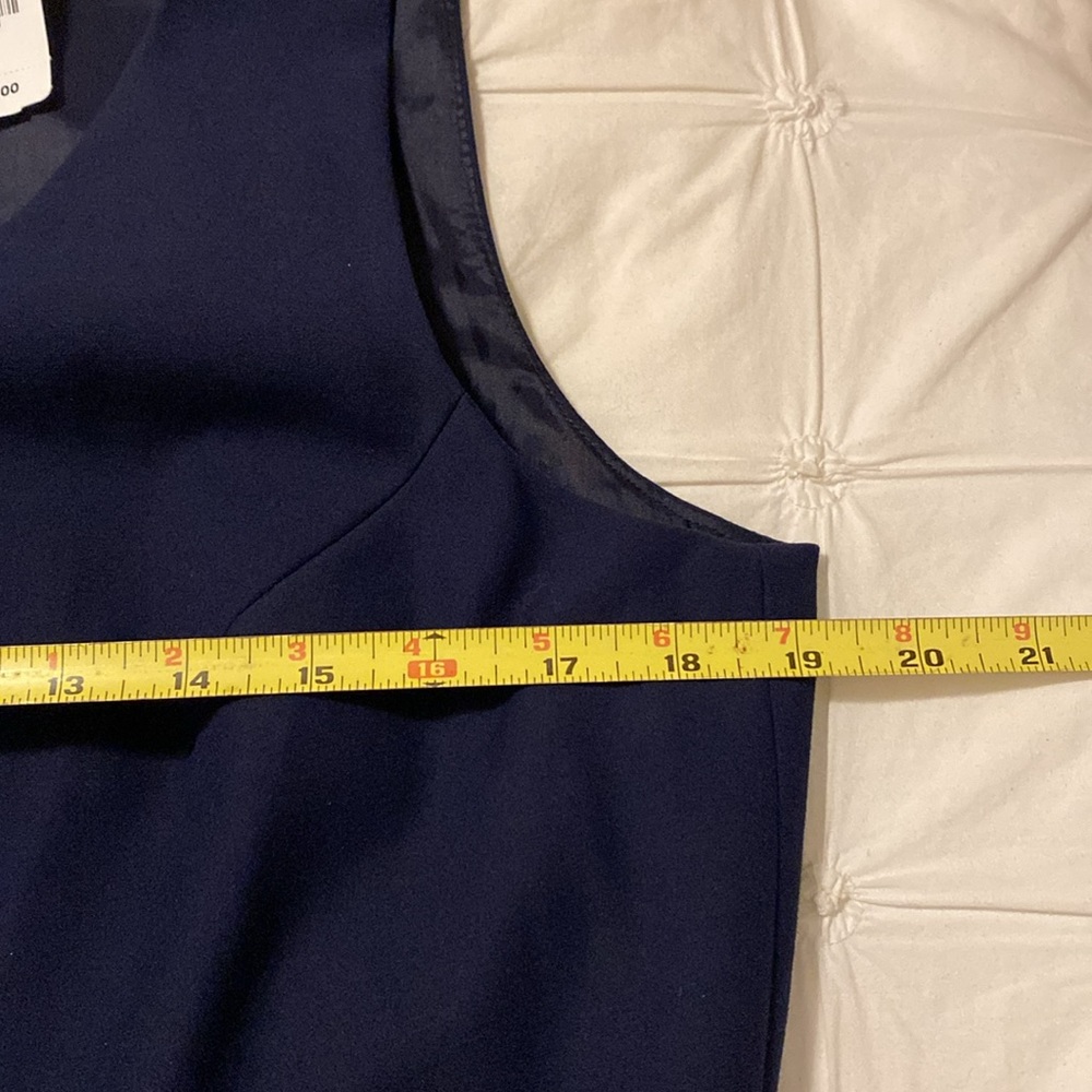 NWT Brooks Brothers Red Fleece navy & white belted sleeveless sheath dress - Picture 5 of 11